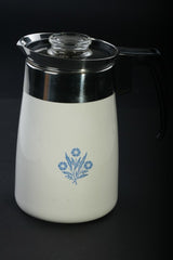 Corning Ware 6 Cup Enamelware Coffee Percolator VINTAGE Mint