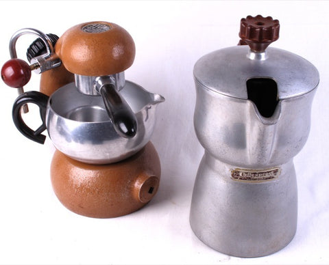 Huge Espresso Maker, Caffetiera, Italy, 20 Cups, O, 7 L, Vintage Aluminum,  Good Original Condition, Company 3 Gemelli, Bakelite Handle 